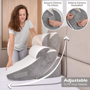 <span class=keywords><strong>Almohada</strong></span> postoperatoria de espuma viscoelástica, soporte ergonómico para cuello, cabeza y hombros, 45D - Product Image 6