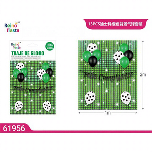 Set de 13 Globos Estilo Perla con Temática de Fútbol Verde, Modelo Peiyong 61956, para el Día de la Madre, Graduación, Año Nuevo Chino, Fiestas y Eventos - Product Image 1