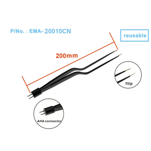 Pinza bipolare a baionetta forcipe bipolare AHA Nylon nero rivestito antiaderente L: punta 20cm 1mm - Product Image 2