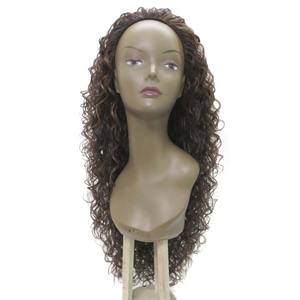 Nouveautés Cheveux Synthétiques Bouclés Personnalisés <span class=keywords><strong>Demi</strong></span>-Perruques à Bandeau Cheveux Aligné à la Cuticule Fixées pour Femmes Noires - Product Image 5