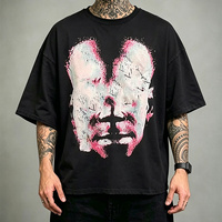 T-shirt HENGTAI personnalisé, coupe courte et ample, streetwear, t-shirt graphique pour homme, 100% coton, t-shirt surdimensionné pour homme