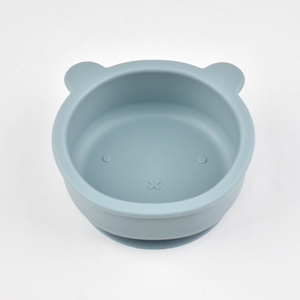 Grip Handle Non Slip Suction Cup Cute Bear Shape Bowl Cartoon Animal Design For Toddler Self Eating Training - Product Image 1