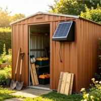 Kabellose 65W Solar-Wandlüfter mit 12 Flügeln, Wasserdichter Abluftventilator für Container und Fertighäuser, DC-Extraktor