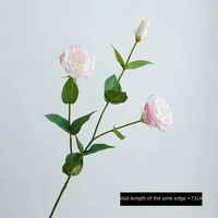 Fleurs artificielles Eustoma à 3 têtes, effet toucher réel, hydratantes, pour bouquets de mariage, décorations de luxe pour la maison, fleurs de fête, Lisianthus