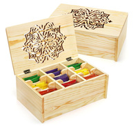 Nouvelle boîte de rangement pour café FSC, support pour sachets de thé, station de rangement 360° °   Support de présentation de thé rotatif en bois de bambou pour cuisine et bureau, porte-sachets de thé
