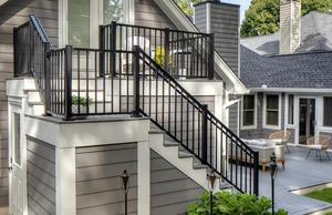 Modern Galvanized Steel <strong>Stair</strong> <strong>Railing</strong> Design System Outdoor for Balcony and Picket <strong>Railings</strong> Durable Carbon Steel - Product Image 3