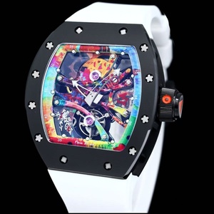 Nouvelle montre blanche de haute qualité, populaire, très vendue, design mécanique, art graffiti - Product Image 1
