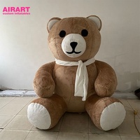 Ours gris en peluche gonflable géant d'extérieur annonçant l'ours en peluche gonflable de ruban à vendre