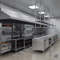 Fournitures de cuisine pour restaurant OEM/ODM personnalisées Zhonghui Zh8866 2025 – Meuble de rangement commercial finition mate brossée avec pieds réglables en hauteur