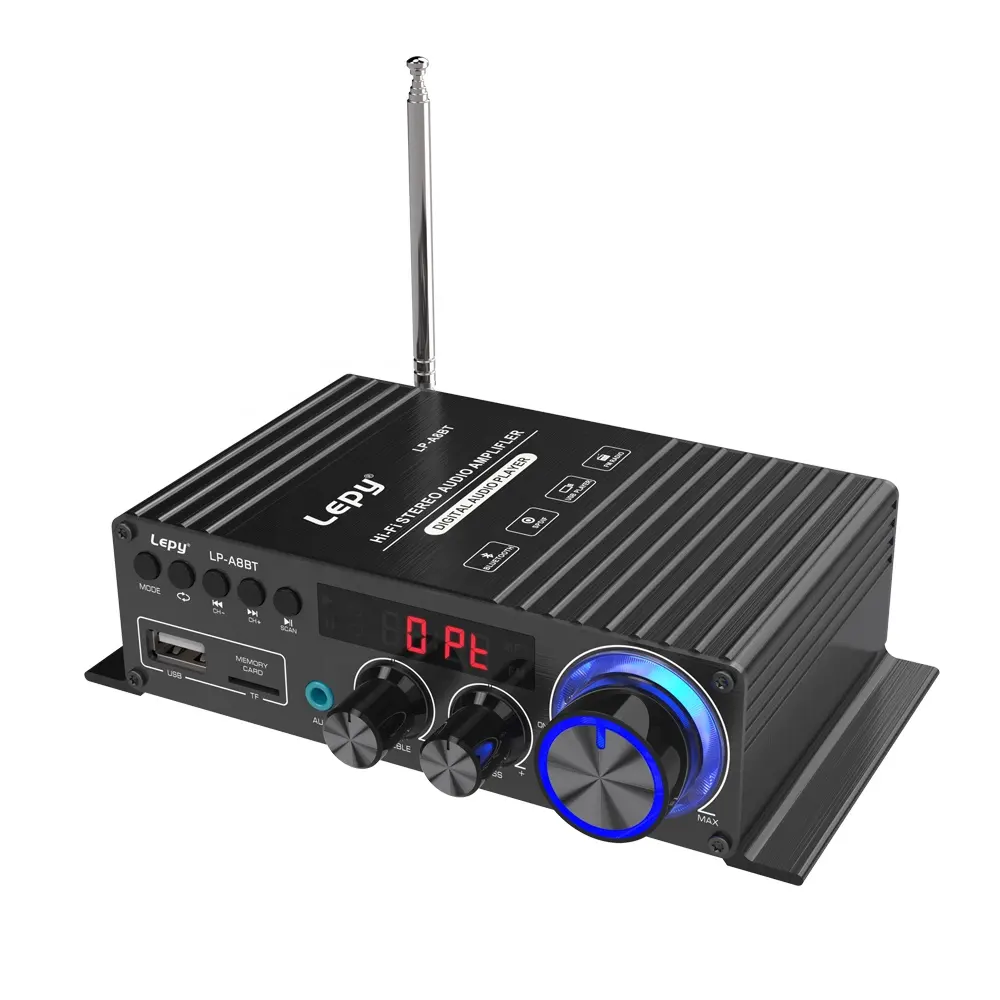 Amplificador de potência estéreo bt 2022, receptor de áudio estéreo de canal duplo 50w, microfone sd para rádio fm, loja de casa