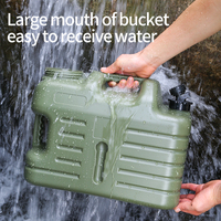 Seau à eau carré d'extérieur en PE de qualité alimentaire avec robinet et couvercle, conteneur d'eau pour le camping, réservoir d'eau
