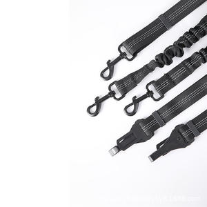 Sabuk pengaman mobil anjing, hitam, nilon, dapat diatur, Multifungsi, klip perjalanan keselamatan reflektif dengan pita pola Solid, <span class=keywords><strong>Harness</strong></span> mobil hewan peliharaan - Product Image 5