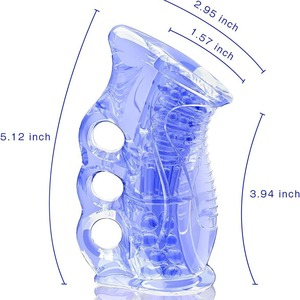 Precio de fábrica personalizado claro portátil Manual suave taza de masturbación juguetes sexuales caseros para hombres - Product Image 4