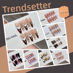<span class=keywords><strong>Ongles</strong></span> en acrylique de haute qualité à presser, style français, application sur les doigts avec colle, prend en charge la personnalisation en petites séries - Product Image 5