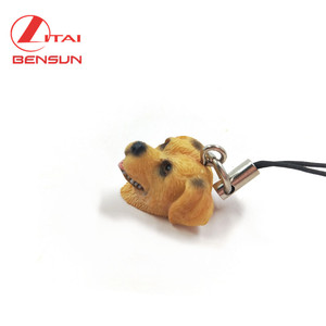 Promocional lindo perro adornos teléfono encantos resina llavero animal llavero para decoración regalos - Product Image 2