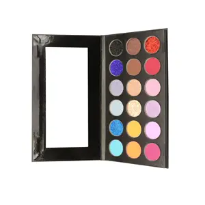 Alta Qualidade OEM Paleta 18-Color Eye Shadow Pallet com Acabamento Shimmer Customizável Pigmento Matte Powder Eyeshadow Maquiagem