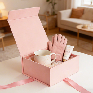 Boîtes cadeaux en carton ondulé pliables de luxe avec impression personnalisée et fermeture magnétique - Product Image 2