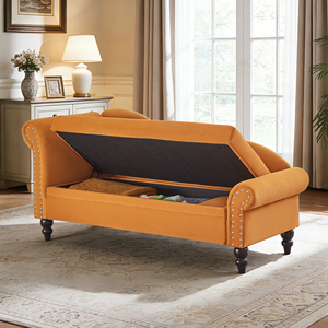 Sofá Cama Moderno en Forma de S con Espacio de Almacenamiento, <span class=keywords><strong>Chaise</strong></span> <span class=keywords><strong>Longue</strong></span> Elegante Tapizada para Sala de Estar o Dormitorio - Product Image 3