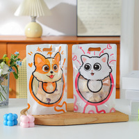 Sacs d'emballage pour pâtisserie à motifs de dessins animés mignons en gros - Sacs à fermeture éclair autoportants pour biscuits, flocons de neige croustillants, bonbons