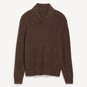 Pull en tricot à col châle pour homme, vêtement à la mode, personnalisé, texturé, taille Plus, OEM - Product Image 1