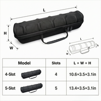 Boîte à montre rigide à compartiment unique, intérieur en velours, organisateur de rangement pour montres avec fermeture éclair en PP injecté