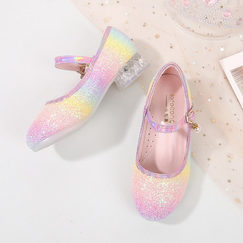 High Heels for Kids White Elegant Shoes for Girls