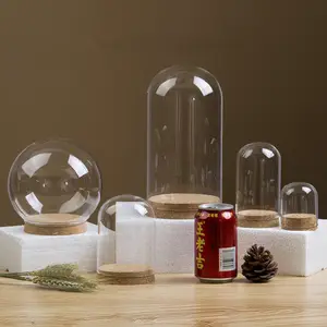 ガラス製ドームグローブとガラス製時計カバー