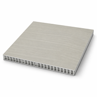 Panneau composite en aluminium nid d'abeille à grain de bois blanc, léger, résistant au feu et écologique, personnalisé pour la décoration de revêtement mural