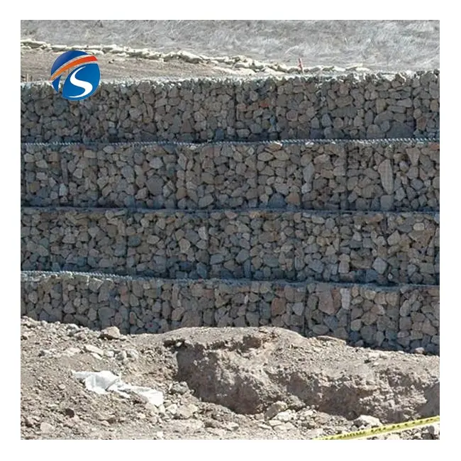 ราคาถูกเชื่อมลวดตาข่ายเกเบี้ยน galvan gabion ผนังกันดินเกเบี้ยน