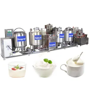 Yogurt Production Line Cow Dairy Machine Process Equipment Trade Steam Pasteurization Tank for Milk