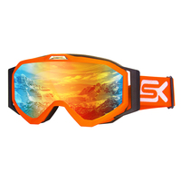 Masque de ski anti-buée, lunettes de moto, lunettes de snowboard d'hiver, lunettes de ski pour sports de plein air, masque de ski coupe-vent, montures flexibles