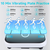 Plataforma Vibratoria 3D para Ejercicios, Plataforma Vibratoria Power Fit, Masaje Crazy Fit para Adelgazar Todo el Cuerpo