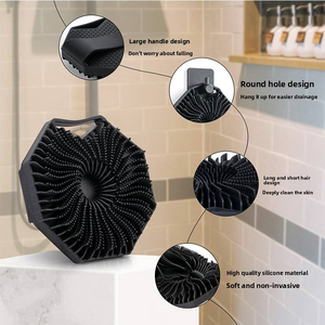 Cepillo de Baño y Aseo Octagonal de Silicona de Lujo para Mascotas con Masaje Suave para Perros y Gatos - Diseño Moderno y Atractivo - Product Image 3