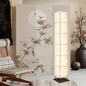 Japanese Style Floor <b>Lamp</b> 120cm LED Warm Light For Living Room Bedroom <b>Study</b> Decor - Product Image 5