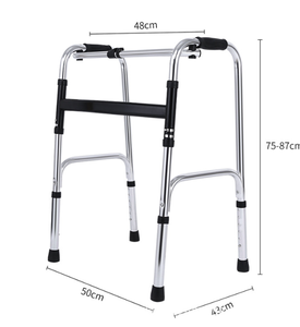 Custom medical hospital aluminium adults seniors elderly upright <b>walker</b> <b>rollator</b> folding frame seat walking aids for disabled - Product Image 3
