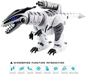 Dinosaure télécommandé, <span class=keywords><strong>robot</strong></span> RC, animaux de compagnie électroniques, mode combat, dinosaures robotiques avec marche, danse, son analogique, jouets robots - Product Image 4