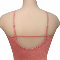 Soutien-gorge Camisole Longue Sans Bretelles en Nylon et Spandex avec Découpes au Dos et Bretelles Réglables, Col en U, pour Femmes, Polyvalent, Quotidien, Type Débardeur
