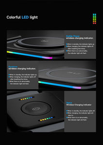 Giải phóng mặt bằng 50% tắt xu hướng 15W 3 trong 1 sạc không dây RGB nhanh Trạm Sạc cargador inalambrico magnetico cho chargeur - Product Image 6