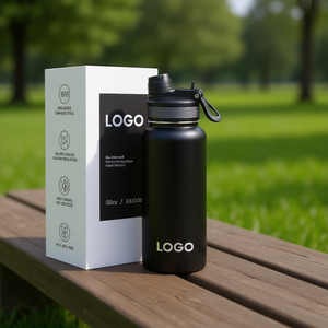 OEM Vacuum Insulated Water Bottle 18/8 Stainless Steel 32oz Outdoor Travel Gym Sport Reusable <b>Flask</b> With Lid - Product Image 2