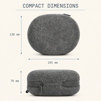 Étui de transport portable pour écouteurs ovales avec doublure douce et extérieur en feutre pour les voyages et le rangement
