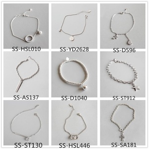 Korean 925 <b>Sterling</b> <b>Silver</b> <b>Bead</b> Unique <b>Bracelets</b> Jewelry for Women - Product Image 2