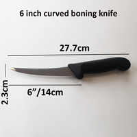 Ensemble de couteaux à fileter professionnels pour boucher avec lame incurvée en acier inoxydable et manche en plastique pour le filetage du poisson