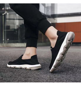 Zapatillas deportivas casuales antideslizantes de lona suave, estilo nuevo de primavera y verano para hombre, zapatos transpirables de tela tipo paraguas. - Product Image 5