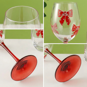 Collection de Verres à Boire Élégants et Transparents, Motif Nœud Rouge Vibrant, Multi-pièces, Idéale pour Bar à Domicile, Fêtes et Dîners Festifs – Grande Vente ! - Product Image 2
