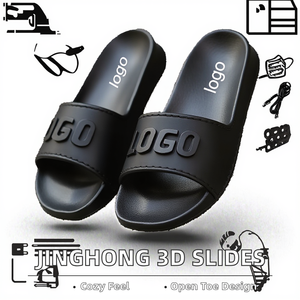 Sandalias de Goma 3D Personalizadas con Punta Abierta, Plataforma, Diseño de Esqueleto, Plantilla de PVC/EVA, Logotipo Personalizado al por Mayor, Antideslizantes para Verano e Invierno - Product Image 2