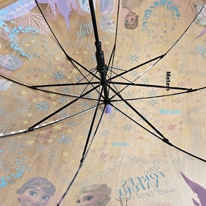 <span class=keywords><strong>Parapluie</strong></span> transparent de dessin animé mignon pour enfants avec longue poignée sans danger pour l'école primaire et la maternelle pour bébés - Product Image 2
