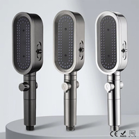 Pommeau de Douche ABS Moderne à Haute Pression, Économiseur d'Eau, Détachable, Réglable, avec Filtre Anti-Chlore et Jet Pluie