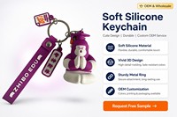 Porte-clés en silicone personnalisé de haute qualité, vente en gros, porte-clés en PVC souple 3D, promotion