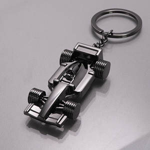 Xun Xin logotipo personalizado llavero de Metal coche de carreras modelo 3D creativo <span class=keywords><strong>Mini</strong></span> fórmula coche llavero regalo recuerdo coche ventilador llavero - Product Image 2