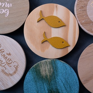 Tapa de Madera Artística Personalizada WeWood de Vietnam, Cubierta de Madera con Patrón de Lujo para Envases de Velas Aromáticas - Product Image 2